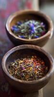 AI generated Herbal Tea Collection, background image, generative AI photo