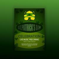 Happy Saint Patrick's Day Or Happy Saint Patrick's Day Template Design vector