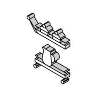 trolley bar cart isometric icon vector illustration