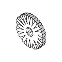 caléndula flor brote isométrica icono vector ilustración
