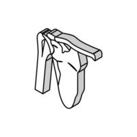 shoulder bone isometric icon vector illustration