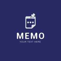 memo note design templet logo. vector