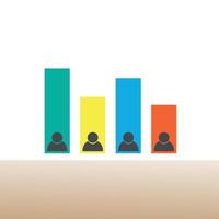 Movector illustration design concept poll chart graphic chart. vector