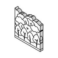 forest leaf isometric icon vector illustration