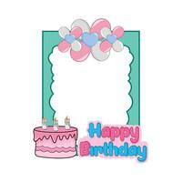 illustration of birthday frame vector