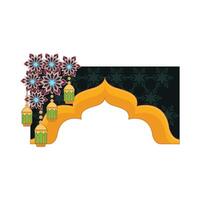 illustration of ramadan frame vector