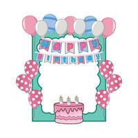 illustration of birthday frame vector