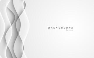 abstract white wavy soft layer background design vector