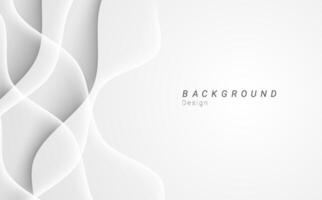 abstract white wavy soft layer background design vector