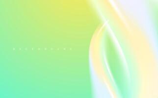 Green yellow shiny blur wave futuristic abstract background vector