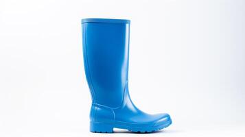 AI generated Blue Rain Boots isolated on white background with copy space for advertisement. Generative AI photo