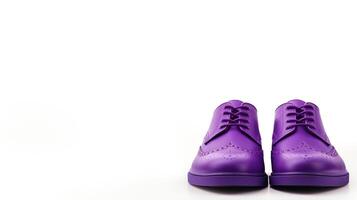 AI generated Purple Brogues shoes isolated on white background with copy space for advertisement photo