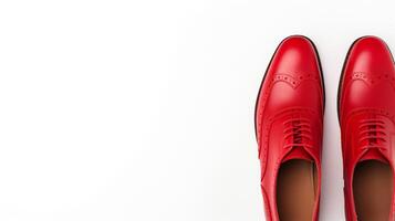 AI generated Vermilion Brogues shoes isolated on white background with copy space for advertisement photo