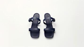 AI generated Indigo Sandals shoes isolated on white background with copy space for advertisement. Generative AI photo