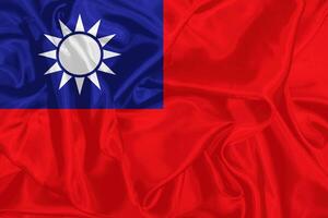 bandera de Taiwán realista diseño foto