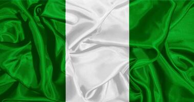 bandera de Nigeria realista diseño foto