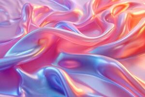 AI generated Holography and fluid background design photo