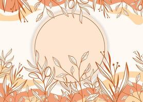 Floral background with flower branches and leaves. suitable for wedding invitation card design. vector