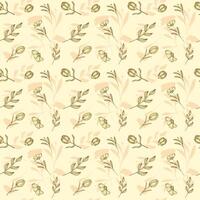 Little flower seamless pattern with  leaves and branch for textile or fabric vector
