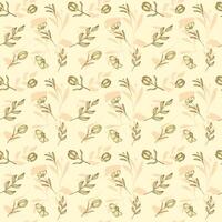 Little flower seamless pattern with  leaves and branch for textile or fabric vector