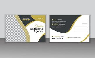 Vector corporate business postcard design. pro vector.