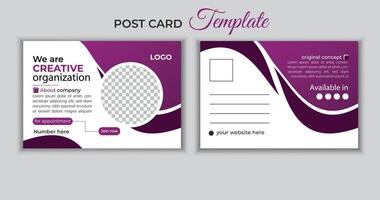 Corporate Business Mortgage Company postcard design. Minimalist postcard design. pro vector. vector