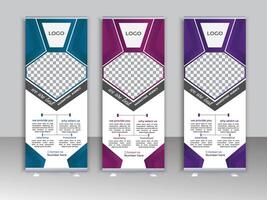 Abstract rollup banner design template, Business Roll Up. Standee Design. pro vector. vector