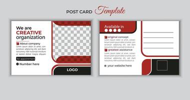 marketing agency postcard design template with creative design layout. pro vector. vector