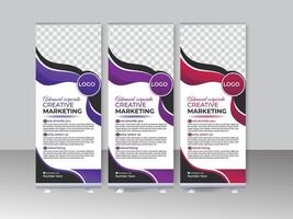 portable stands roll up Banner Design for advertising and presentations. pro vector. vector