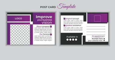 corporate business postcard design template. pro vector. vector