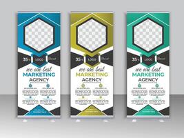 Abstract rollup banner design template, Business Roll Up. pro vector. vector