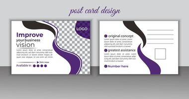 creative modern business postcard design .pro vector. vector