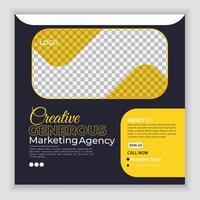 Digital corporate social media post and web banner template. pro vector. vector