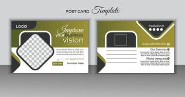 modern Business postcard design template vector with creative design layout.