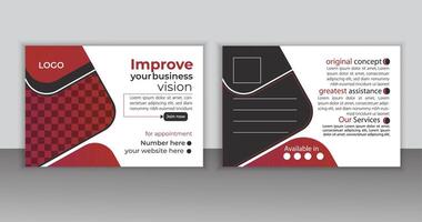 vector abstract Corporate postcard design template. pro vector.