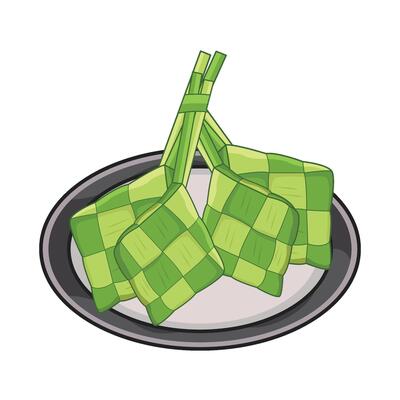 illustration of ketupat