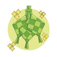 ilustración de ketupat vector