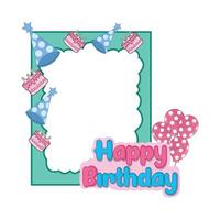 illustration of birthday frame vector