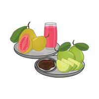 ilustración de guayaba vector