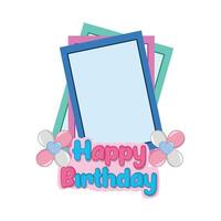 illustration of birthday frame vector