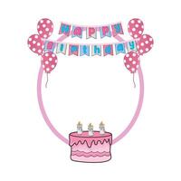 illustration of birthday frame vector