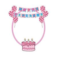 illustration of birthday frame vector