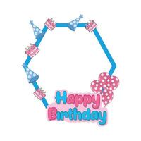 illustration of birthday frame vector