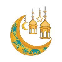 illustration of ramadan lantern vector