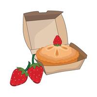 illustration of pie box vector