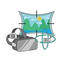 illustration of virtual reality vector