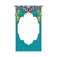 illustration of ramadan frame vector