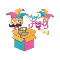 illustration of april fools day vector