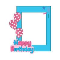 illustration of birthday frame vector