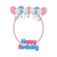 illustration of birthday frame vector